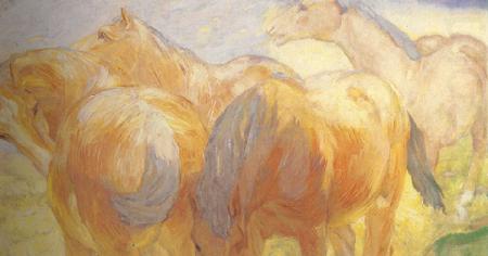 Franz Marc Large Lenggries Horse Painting 1 (mk34) china oil painting image
